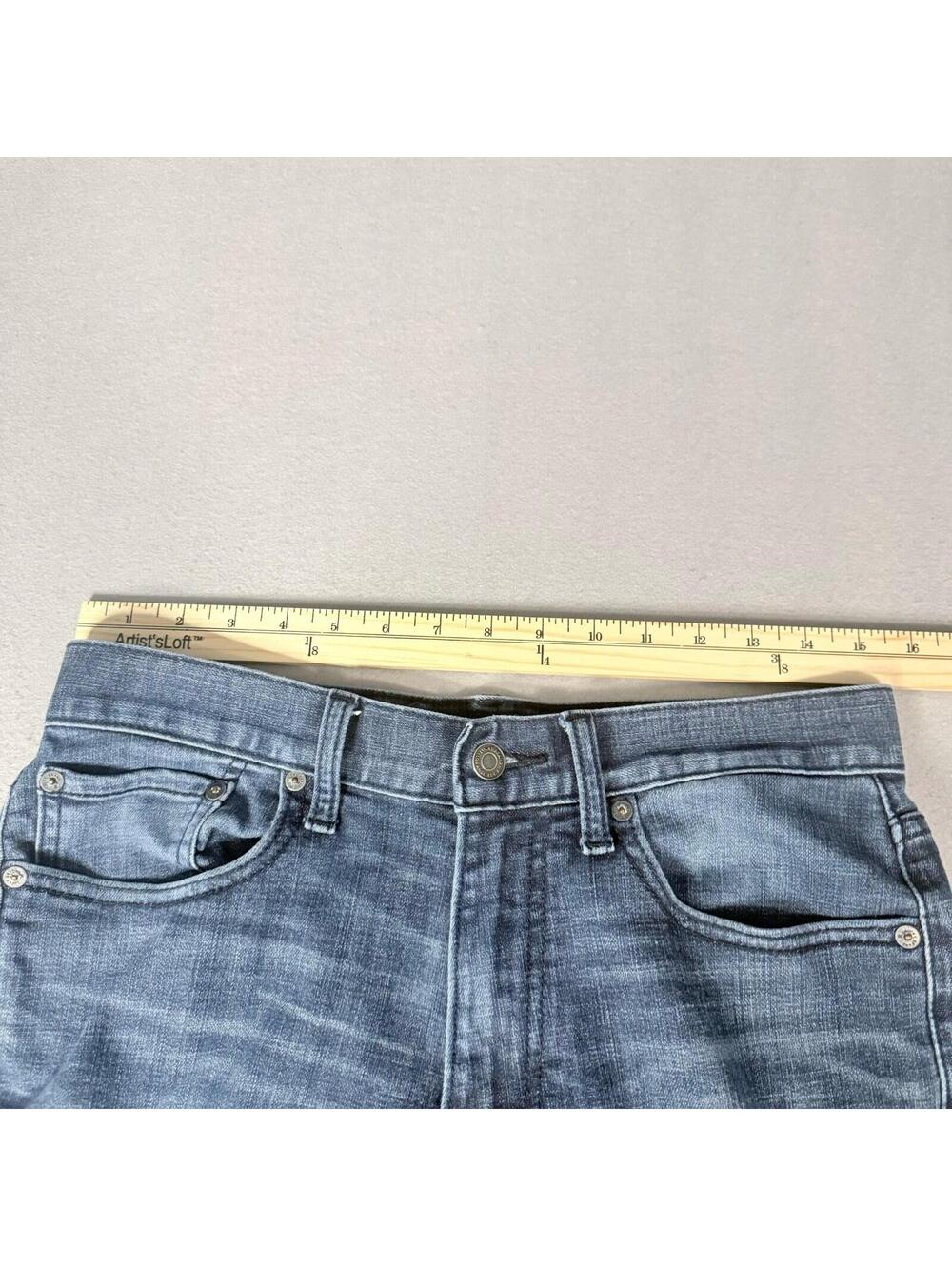 Lucky Brand Jeans Men’s 29/30 Blue Straight Fit Distressed Wash Denim‎ Pants - Picture 11 of 16